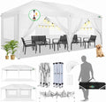 COBIZI Canopy 10x20 Pop Up Canopy Tent with 6 Sidewalls Easy Pop Up Tent 10x20 Waterproof Commercial Instant Shelter UPF 50+ Portable Gazebo Wedding Tents for Parties Carport Vender Events