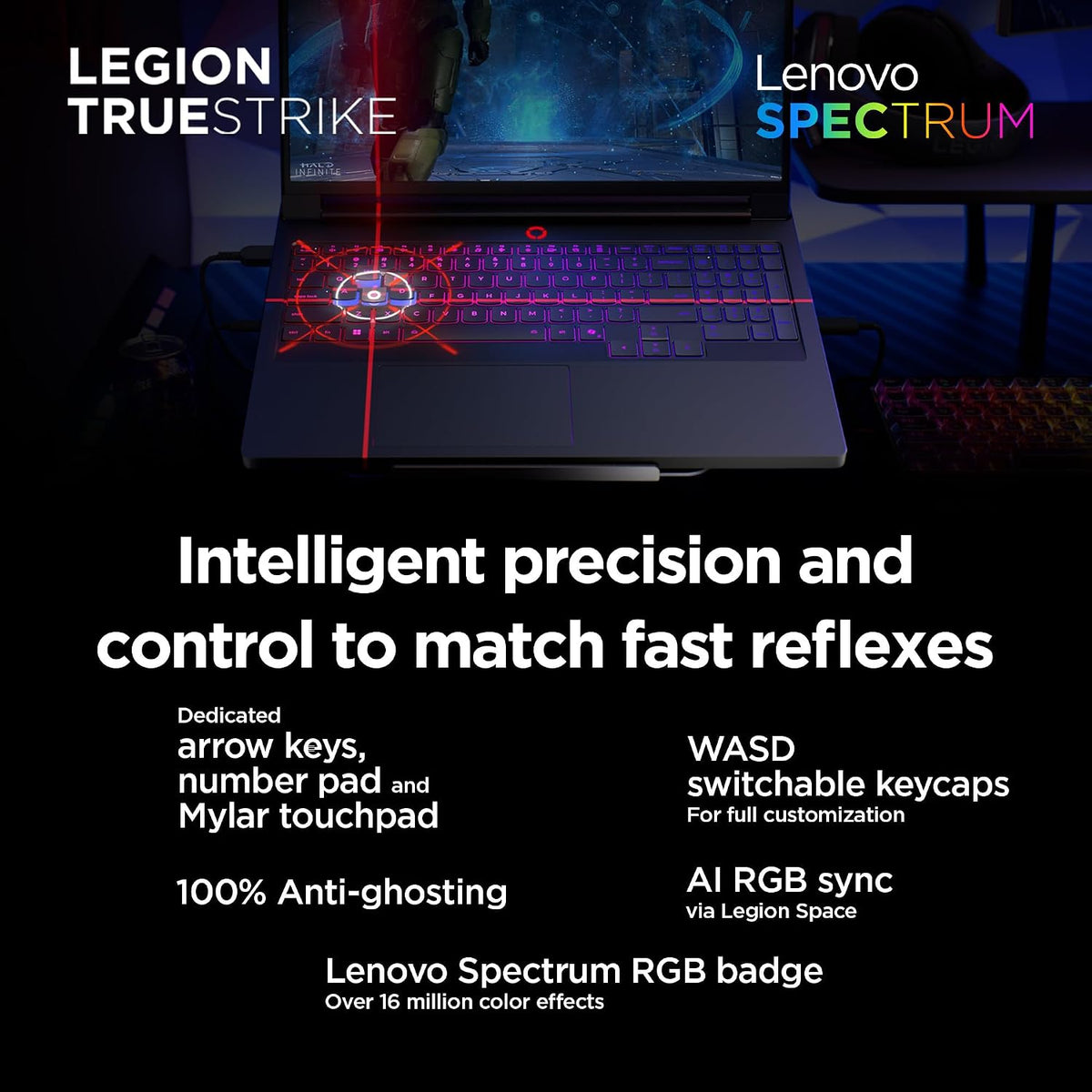 Lenovo Legion Pro 7i – Gaming Laptop - Intel® Core™ Ultra 9 275HX – 16' 2.5K WQXGA OLED Display – 240Hz Refresh Rate – GeForce RTX™ 5070 Ti GPU – 32 GB Memory – 1 TB Storage – 3-Month PC GamePass
