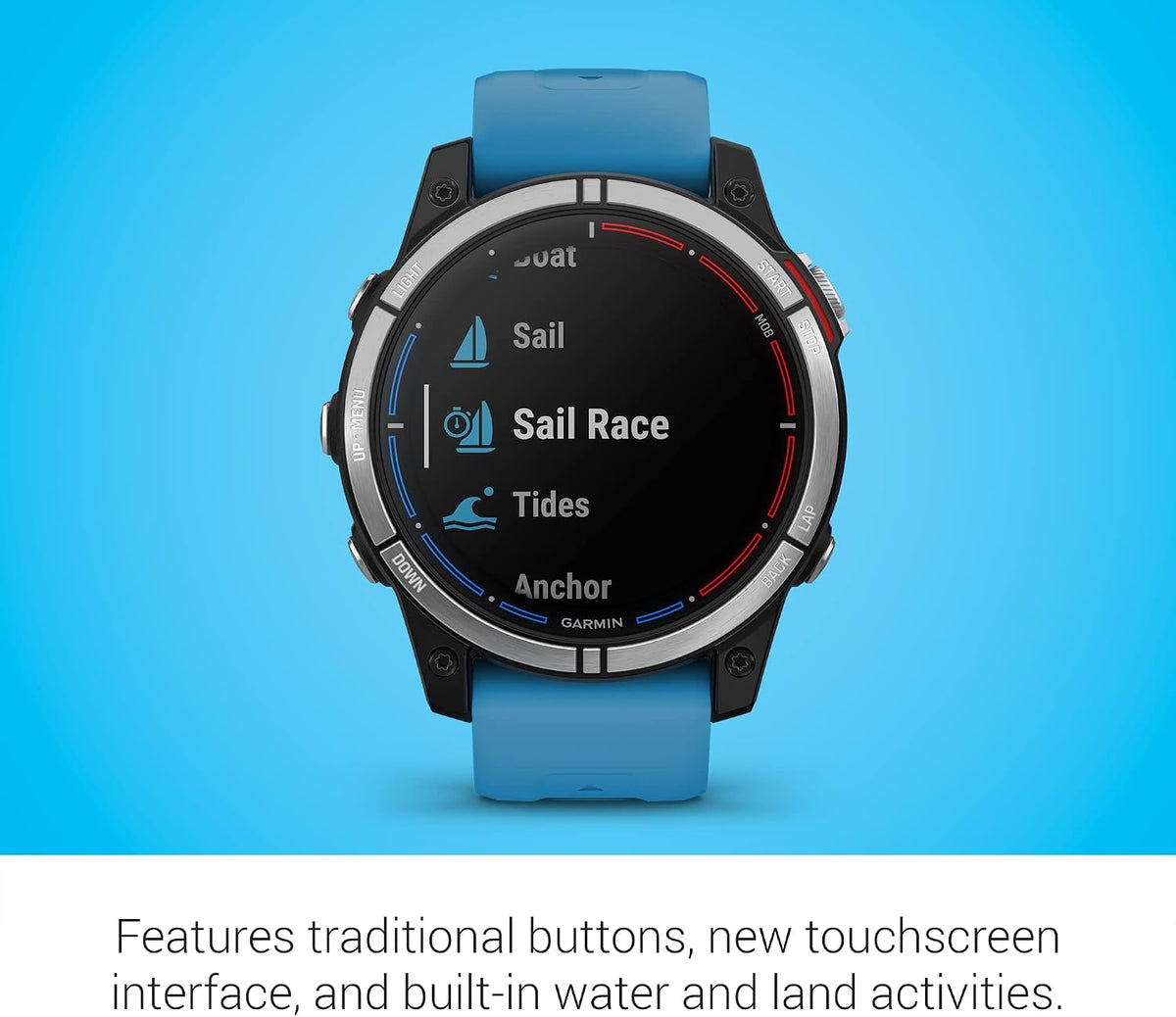 Garmin quatix® 7 Standard Edition, Marine GPS Smartwatch, Tide Changes and Anchor Drag Alerts, Waypoint Marking