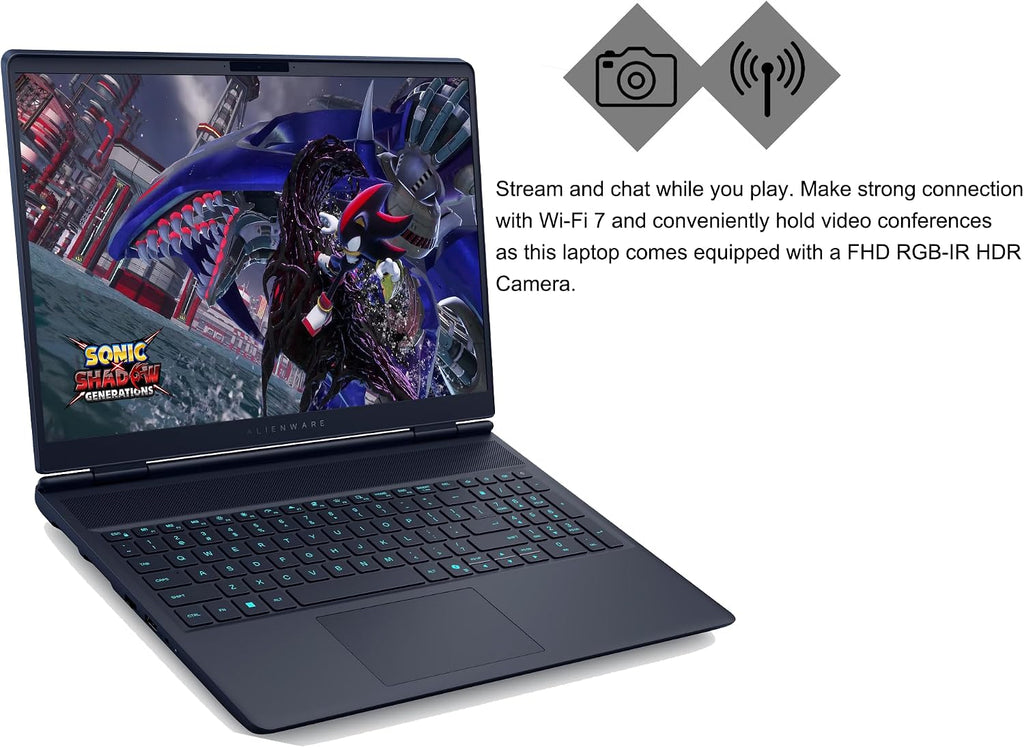 Dell Alienware 16X Aurora Gaming AI Laptop 16' WQXGA 240Hz (100% DCI-P3) Intel 24-core Ultra 9 275HX 32GB RAM 1TB SSD GeForce RTX 5070 (Up to 798 AI Tops) Thunderbolt Win11Pro