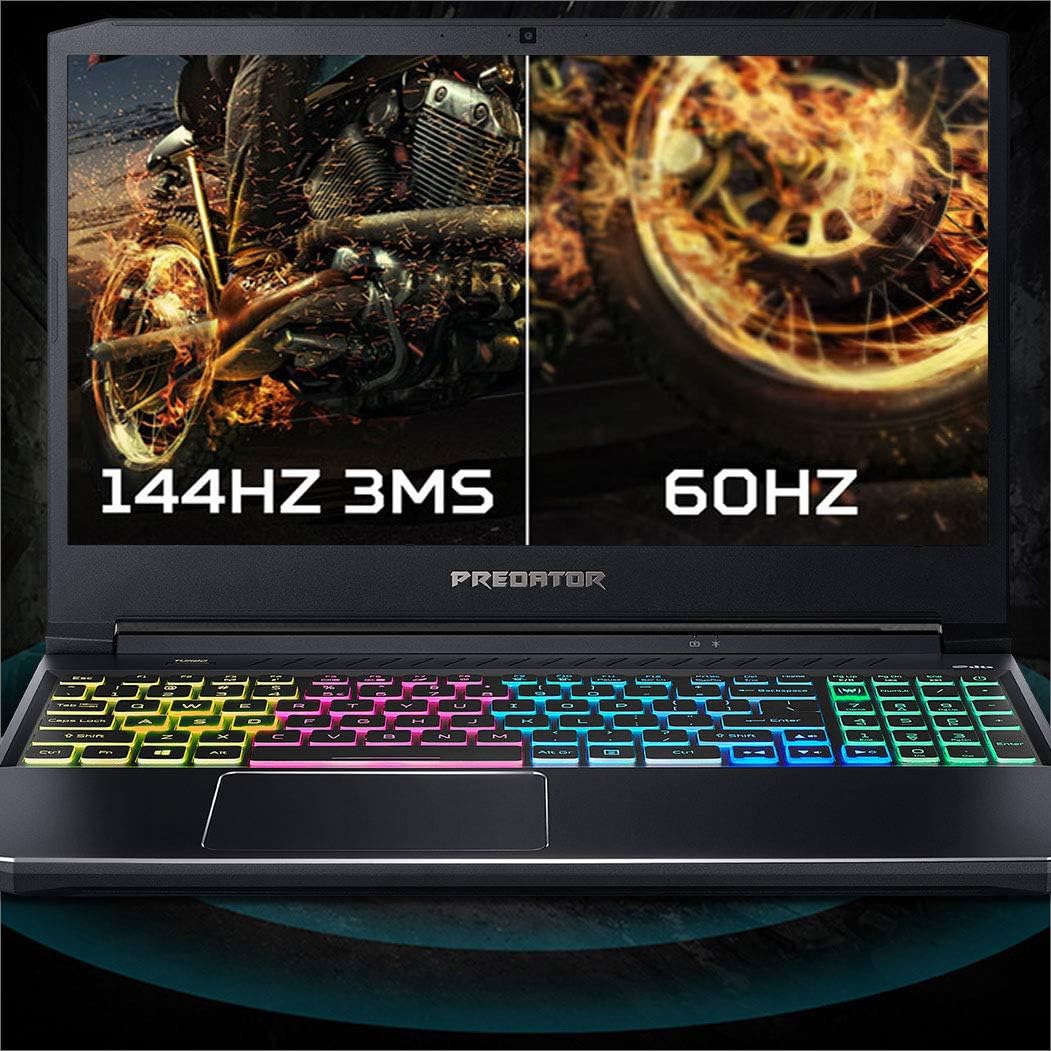 Acer Predator Helios 300 Gaming Laptop, Intel i7-10750H, NVIDIA GeForce RTX 2060 6GB, 15.6' Full HD 144Hz 3ms IPS Display, 16GB Dual-Channel DDR4, 512GB NVMe SSD, Wi-Fi 6, RGB Keyboard, PH315-53-72XD