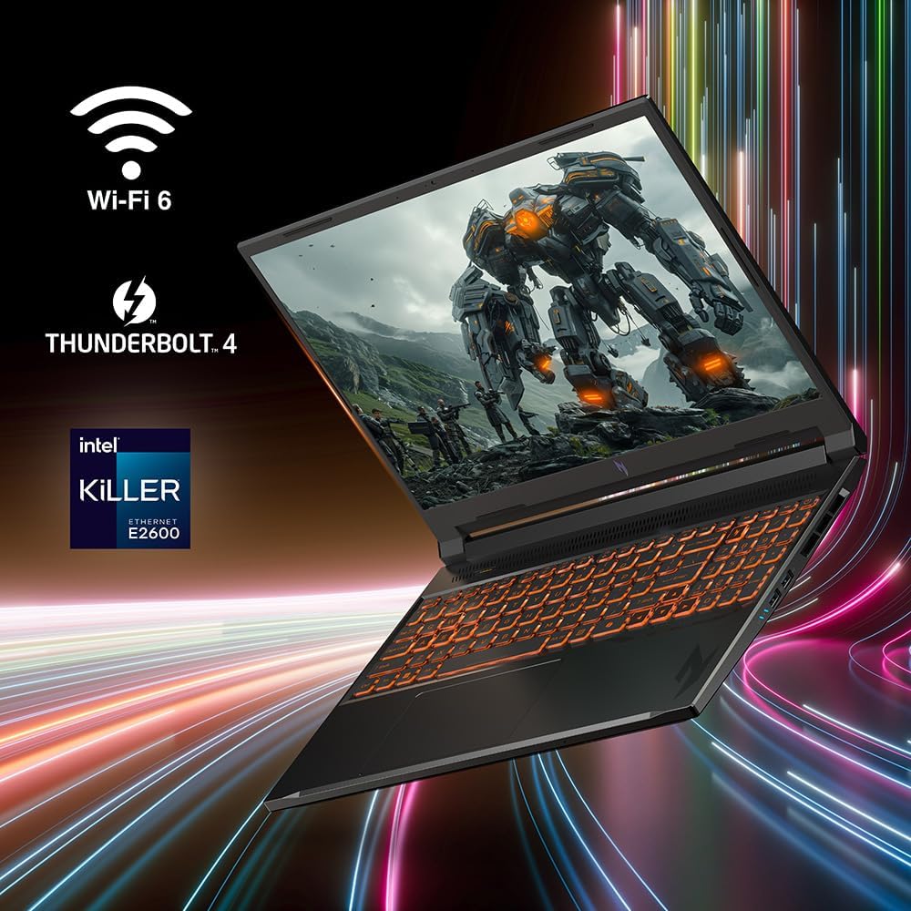 acer Nitro V Gaming Laptop | Intel Core 7 Processor 240H | NVIDIA GeForce RTX 5060 Laptop GPU | 16' WUXGA IPS 180Hz Display | 16GB DDR5 | 512GB Gen 4 SSD | Wi-Fi 6 | Backlit KB | ANV16-72-70F4