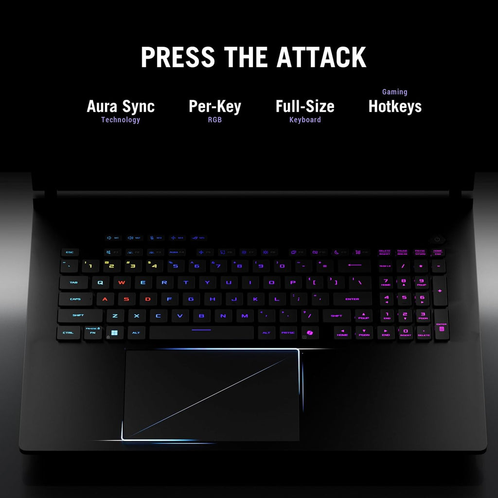 ASUS ROG Strix SCAR 18 (2025) Gaming Laptop, 18' ROG Nebula HDR 16:10 2.5K 240Hz/3ms, NVIDIA® GeForce RTX™ 5080, Intel® Core™ Ultra 9 275HX, 32GB DDR5-5600, 2TB PCIe Gen 4 SSD, Wi-Fi 7, Windows 11 Pro