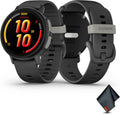 Garmin Bounce 2, Kids Smartwatch with Calling, Messaging and Location Tracking Features, Slate Gray Bundle with Microfiber Cleaning Cloth