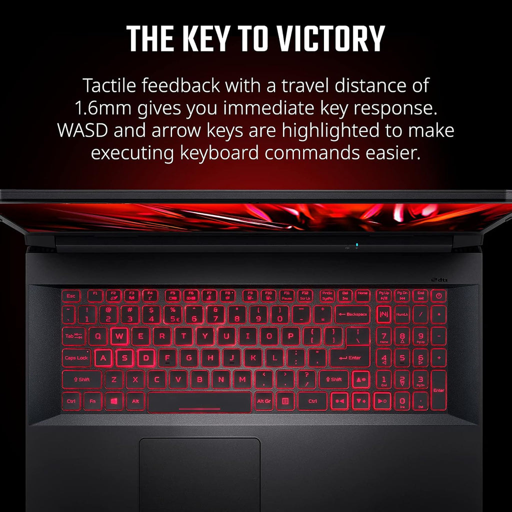 Acer Nitro 5 AN517-54-79L1 Gaming Laptop | Intel Core i7-11800H | NVIDIA GeForce RTX 3050Ti GPU | 17.3' FHD 144Hz IPS Display | 16GB DDR4 | 1TB NVMe SSD | Killer Wi-Fi 6 | Backlit KB | Win 11