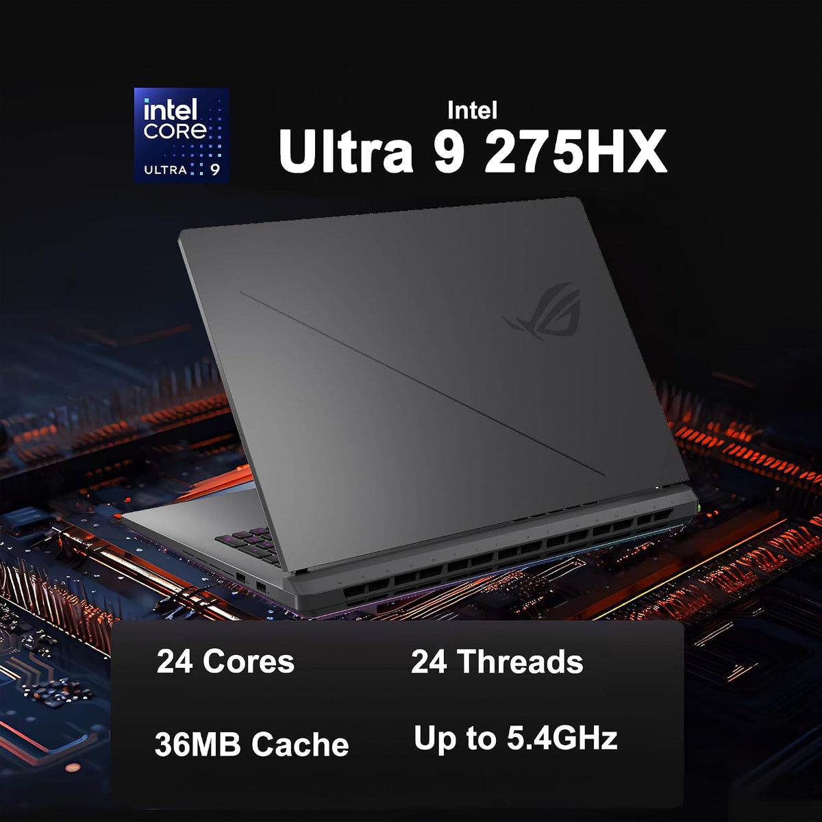 ASUS ROG Strix G18 G815 Gaming AI PC Laptop 18' 2.5k (2560x1600) 240Hz (100% DCI-P3, 3ms) Intel 24-core Ultra 9 275HX 32GB RAM 1TB SSD GeForce RTX 5060 RGB Backlit Wi-Fi7 Win11Pro ICP Hub/