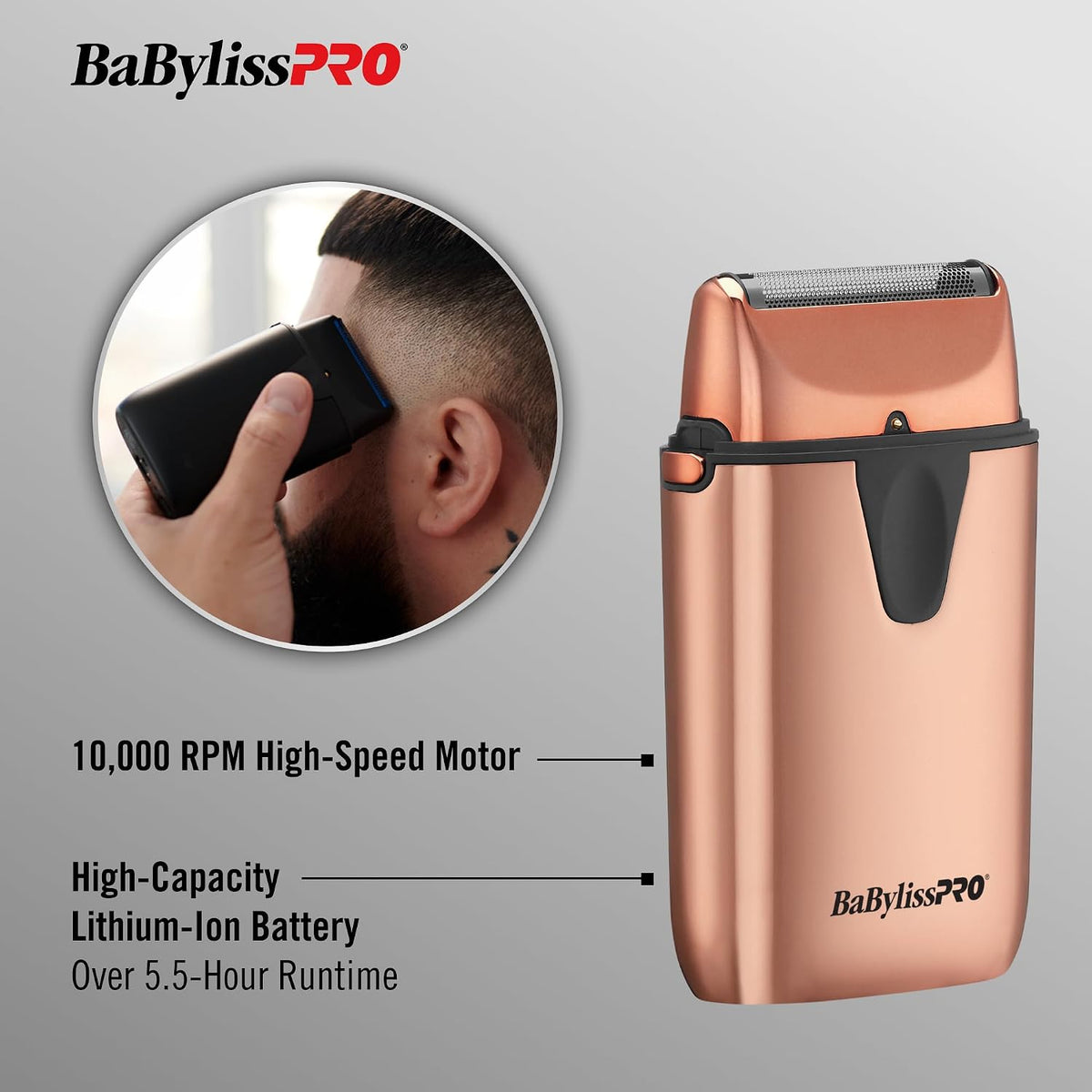 BaBylissPRO UVFOIL UV-Disinfecting Metal Single-Foil Shavers
