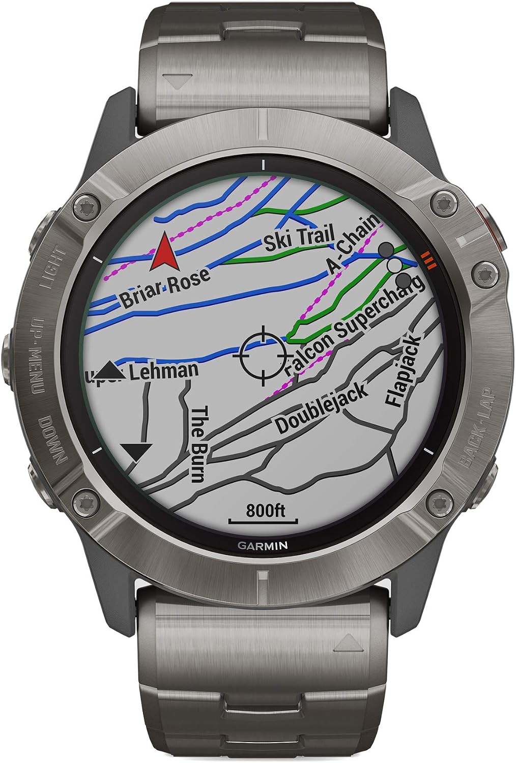 Garmin Fenix 6X Pro Solar, Premium Multisport GPS Watch with Solar Charging Capabilities, Features Mapping, Music, Grade-Adjusted Pace Guidance and Pulse Ox Sensors, Titanium