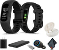 Garmin vívosmart 5, Fitness Tracker, Long-Lasting Battery, Simple Design, Black Large Bundle with USB Wall Charger + More