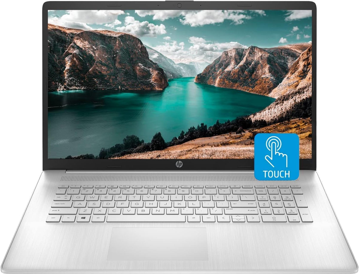 HP 17 Laptop, 17.3'' HD+ Touchscreen Display, 12th Gen Intel Core i7-1255U, 64GB RAM, 2TB SSD, Webcam, HDMI, SuperSpeed USB Ports, Wi-Fi 6, Windows 11 Home, Silver, TPN-I139_4V788AV