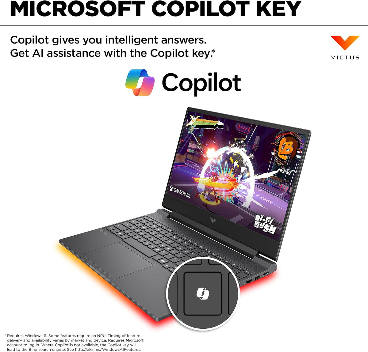 HP Victus 15.6 inch Gaming Laptop, 13th Generation Intel Core i5-13420H, 8 GB RAM, 512 GB SSD, NVIDIA GeForce RTX 2050 GPU (4 GB), Windows 11 Home, Mica Silver, 15-fa2500nr