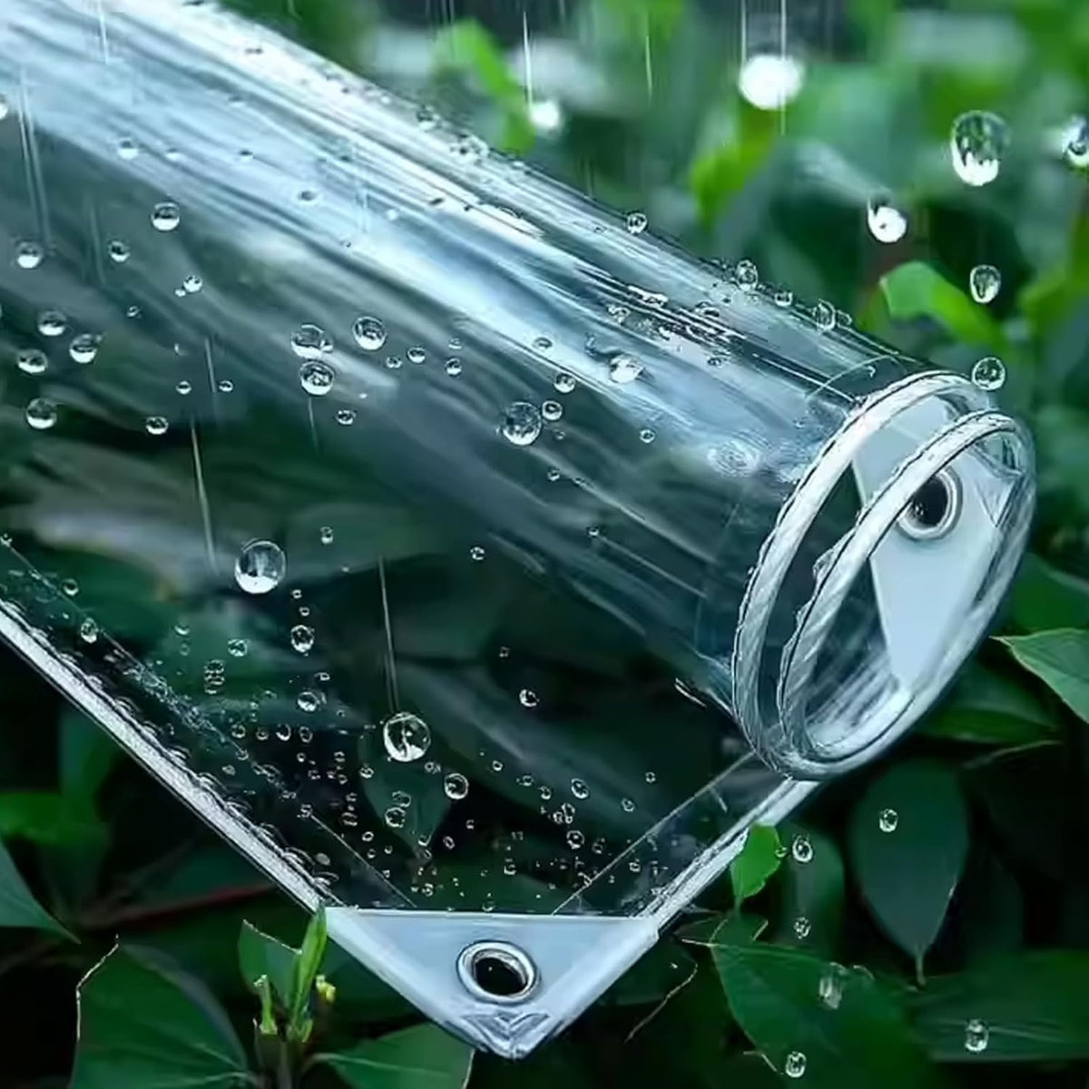 Clear Tarp - Heavy Duty Waterproof 8.2ft x 20ft Plastic Tarps with Grommets Clear Vinyl Tarps for Outdoor Porches Transparent Tarpaulin for Patio Enclosure Roofs Greenhouse Plant Chicken Coop Cover