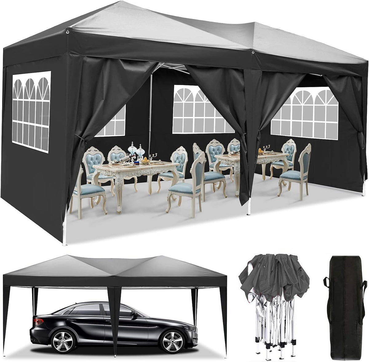 COBIZI Pop Up Canopy Tent Waterproof Canopy Tent Event Shelter B