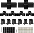 Pergola Kit, Heavy Duty Pergola Brackets for 4'x 4' (Actual 3.5' X 3.5') Lumber,DIY Rust-Proof Gazebo Hardware Kits with 3-Way & 4-Way Corner Bracket, Gazebo Brackets Kits for Patio Backyard Outdoor