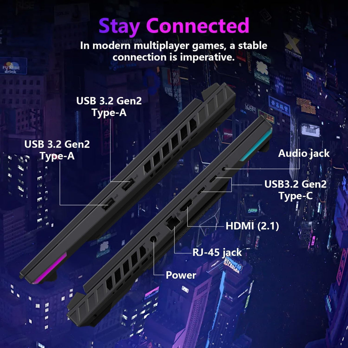 ASUS ROG Strix-G16 Gaming Laptop - AMD Ryzen 9 8940HX (Up to 5.3 GHz), NVIDIA GeForce RTX 5070 Ti, 16' 165Hz 300 nits Display, 32GB DDR5 RAM, 1TB SSD, WiFi 6E, Backlit KB, Win11 Pro, with Accessories