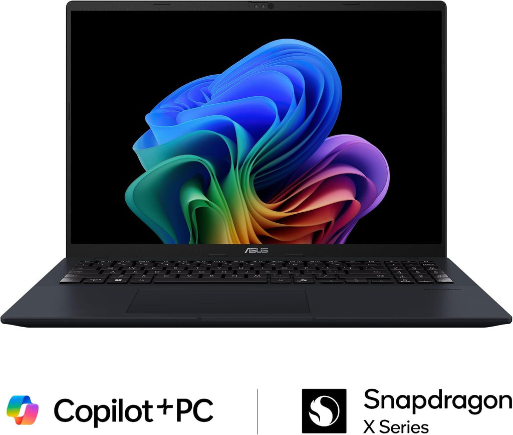 ASUS Vivobook 16 Laptop, 16' WUXGA 60Hz Display, Qualcomm Snapdragon X, Qualcomm Adreno GPU, 16GB RAM, 512GB SSD, Windows 11, Quiet Blue, X1607QA-DS54