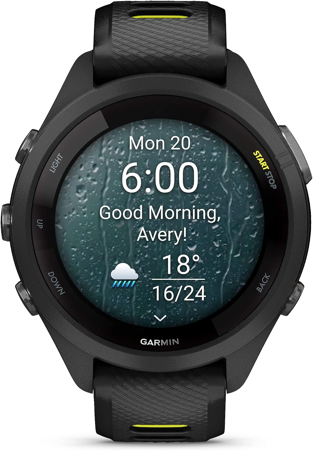 Garmin Forerunner 265S Running Smartwatch, Colorful AMOLED Display, Training Metrics and Recovery Insights, Black and Amp Yellow, 42 mm (Renewed)