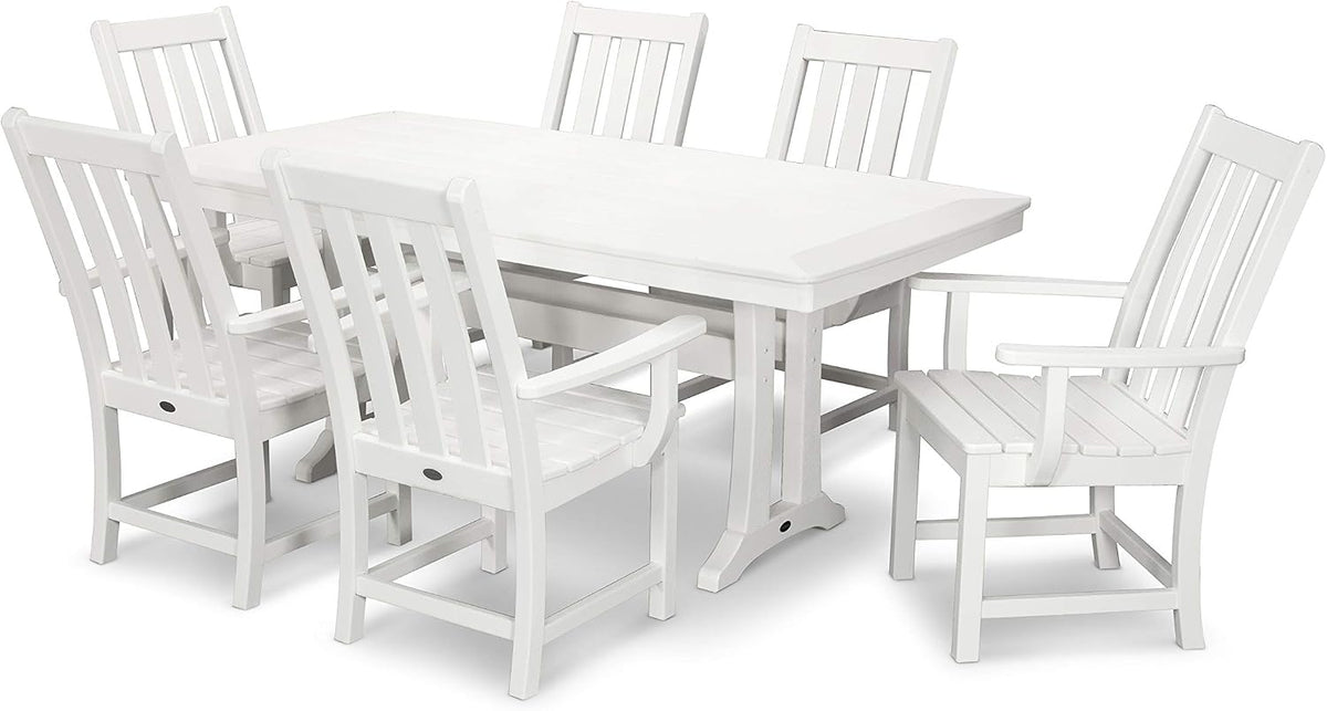 Polywood Vineyard 7-Piece Dining Set (White)