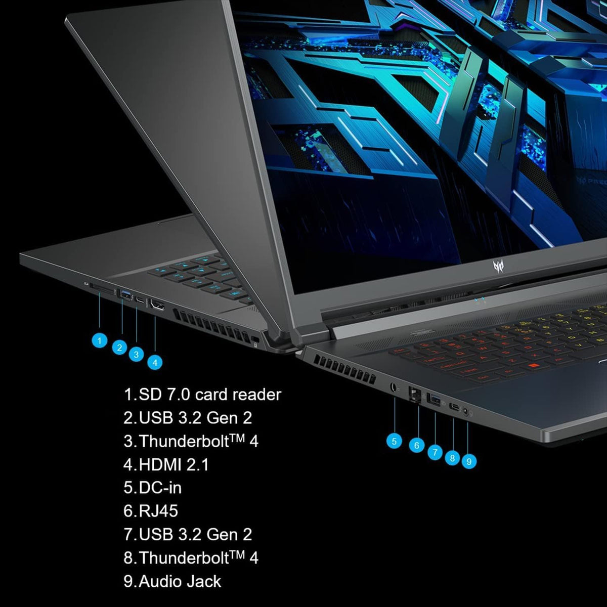 acer Predator Triton 500 SE Gaming Creator Laptop,16' WQXGA 240Hz G-SYNC, Intel i7-12700H, GeForce RTX 3070Ti, 16GB LPDDR5, 1TB Gen 4x4 SSD, Killer Wi-Fi 6E, Fingerprint Reader, Backlit Keyboard, MP