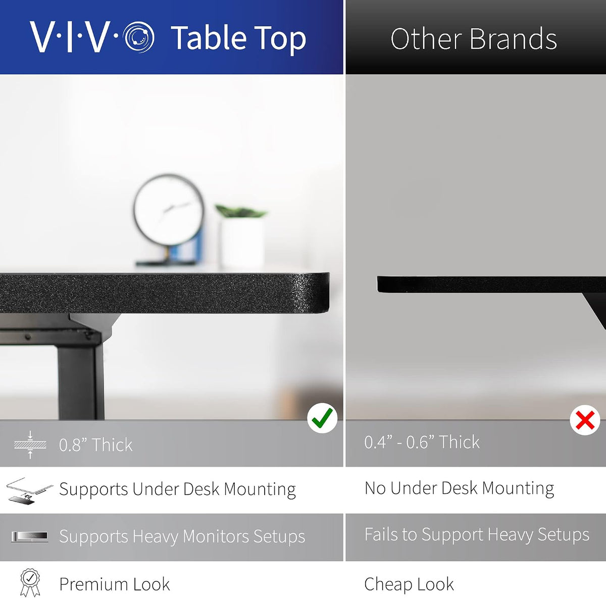 VIVO Corner Standing Desk, 75 x 63 inch Reversible L-Shaped Workstation, Electric Height Adjustment, Home, Office, and Reception Rooms, Real Bamboo Table Top Black Frame, DESK-E3CTBO-75