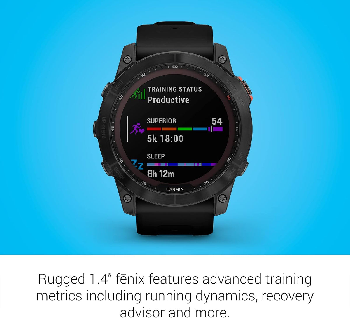 Garmin fenix 7X Solar, Larger sized adventure smartwatch, with Solar Charging Capabilities, touchscreen outdoor watch with GPS, Slate Gray/Black Band (Renewed)