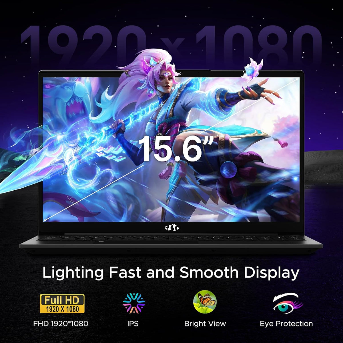 NIMO 15.6' IPS FHD-Gaming-Laptop,AMD Ryzen 5 6600H 16GB DDR5 RAM 1TB SSD (Beat i5-1335U, 6 Cores Up to 4.5GHz) AMD Radeon 660M GPU-Computer with 100W Type-C Charger Backlit Keyboard Fingerprint