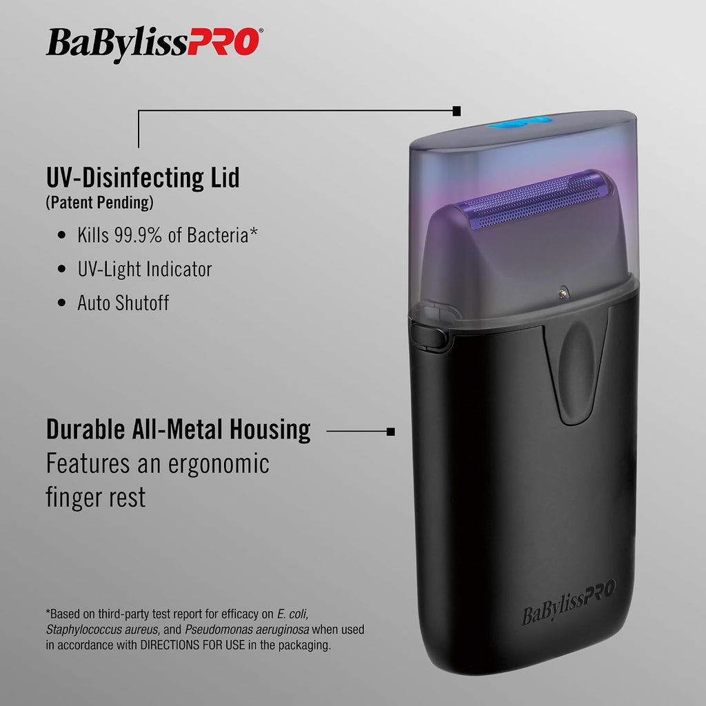 BaBylissPRO UVFOIL UV-Disinfecting Metal Single-Foil Shavers