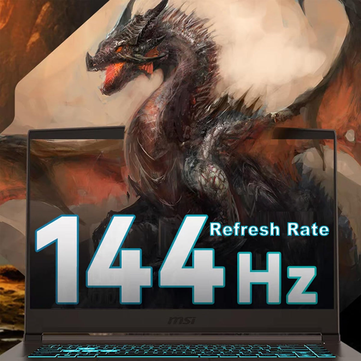 msi Thin 15.6' FHD 144Hz IPS Gaming Laptop, 13th Gen Intel Core i5-13420H, NVIDIA GeForce RTX 4050, 16GB RAM, 512GB SSD, WiFi 6, Backlit Keyboard, Cooler Boost, Win 11 w/ICP Hub
