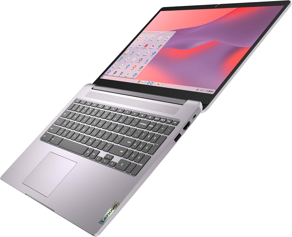 Lenovo Chromebook 15 (15.6' FHD Display, 4GB RAM, 128GB Storage (64GB eMMC + 64GB SD Card), Intel Celeron N4500), Home & Student Laptop, Anti-glare, Webcam, Wi-Fi 6, 10-Hr Long Battery Life, Chrome OS