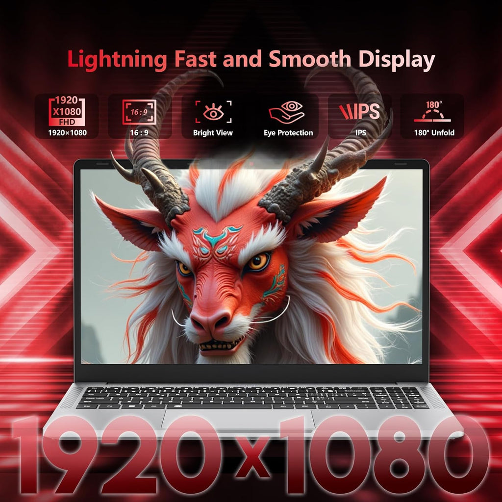 Laptop, AMD Ryzen 5 7430U Gaming Laptop, 15.6 Inch Laptop Computer with 16GB RAM 512GB SSD, AMD Radeon Lap top, Laptops with Backlit Keyboard, 55.2Wh Battery, Type-C, HDMI,Win 11 Pro