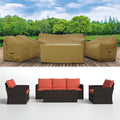 Covers & All Patio Furniture Cover Set, 5 Piece Outdoor Furniture Covers, Water-Repellent UV & Weather-Resistant Covers for Sofa, Loveseat, Chairs & Coffee Table with Elastic & Padded Handles