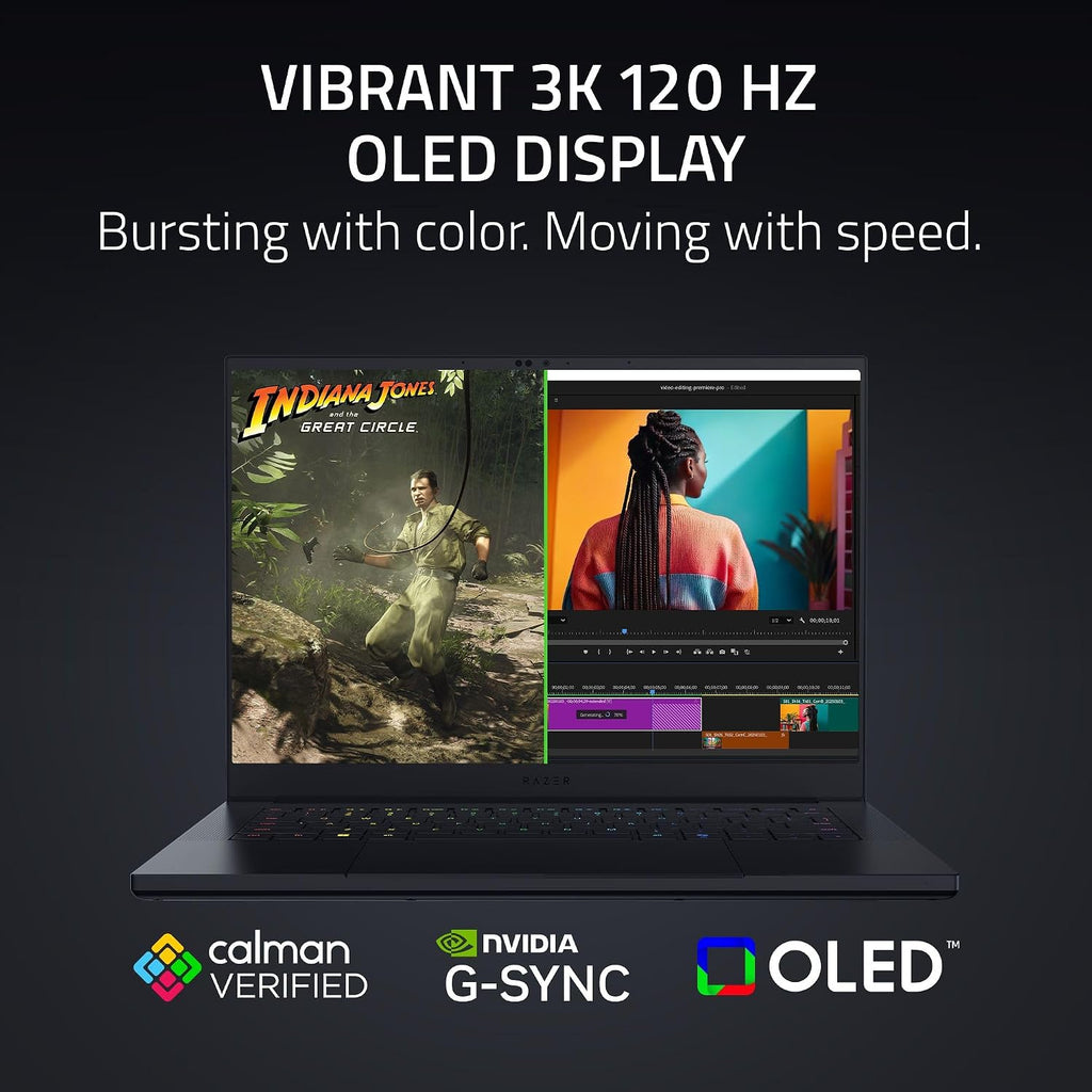 Razer Blade 14 (2025) Gaming Laptop: NVIDIA GeForce RTX 5070 - AMD Ryzen AI 9 365 CPU - 3K 120Hz OLED Display - 32GB LPDDR5X RAM - 1TB SSD - Thin & Lightweight - Chroma RGB - Windows - Mercury