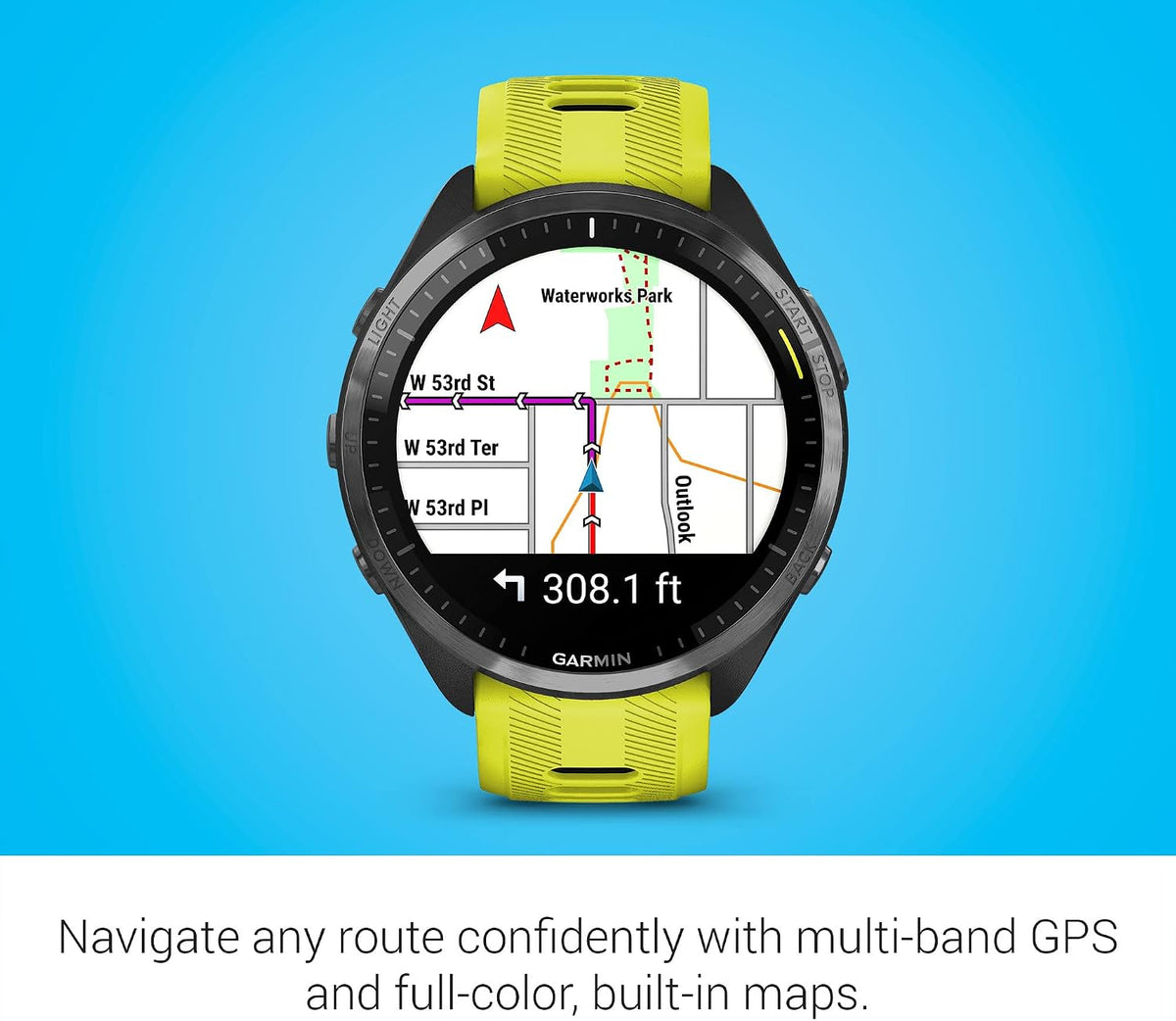 Garmin Forerunner® 965 Running Smartwatch, Colorful AMOLED Display, Training Metrics and Recovery Insights, Amp Yellow and Black