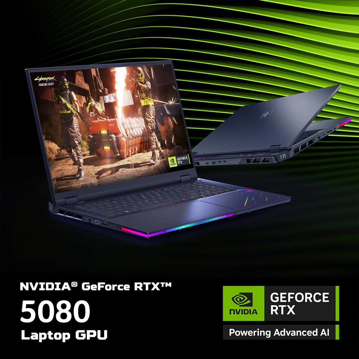 acer Predator Helios 18 AI Gaming Laptop 18' 250Hz 1000 nits Mini-LED WQXGA (Intel Ultra 9-275HX, GeForce RTX 5080 16GB, 64GB DDR5, 8TB SSD, 2 Thunderbolt 5, Win 11 Home) w/DKZ USB Port Expander