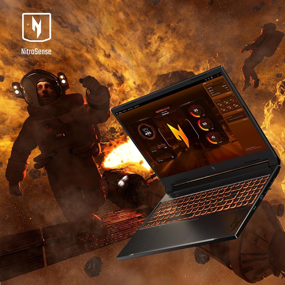 Acer Nitro V Gaming Laptop | Intel Core i7-14650HX | NVIDIA GeForce RTX 4060 Laptop GPU (233 AI Tops) | 16' WQXGA 180Hz Display | 16GB DDR5 | 512GB Gen 4 SSD | Wi-Fi 6 | Backlit KB | ANV16-71-75MW