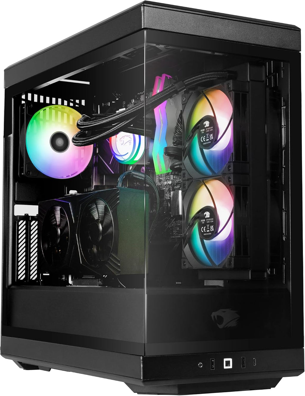 iBUYPOWER Y40 PRO Black Gaming PC Desktop Computer AMD Ryzen 7 7800X3D CPU, NVIDIA GeForce RTX 5070Ti 16GB GPU, 32GB DDR5 RGB 5200MHz RAM, 2TB NVMe SSD, Windows 11 Home, Keyboard, Mouse - Y40BA7N57T01