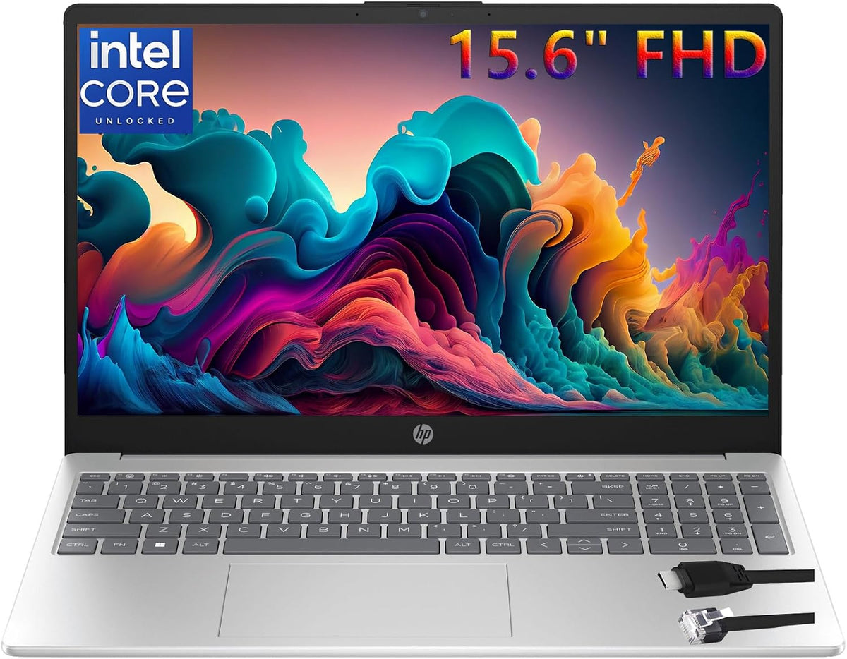 HP Pavilion 15.6' FHD Laptop Computer, 32GB DDR4 RAM, 1TB PCIe SSD, Intel N100 CPU, 2026 Edition, Portable Design, WiFi 6, Bluetooth, Webcam, Type-C, Office 365, Windows 11, Type C RJ45, Light Gray