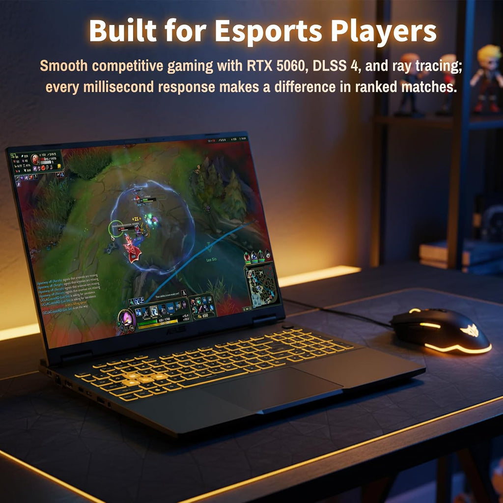 ASUS 2025 TUF-F16 Gaming Laptop | Intel 16 Core i7-14650HX | NVIDIA GeForce RTX 5060| 16' FHD+ 165Hz Display 300 nits | Windows 11 Pro | WiFi 6E | 64GB DDR5 RAM, 2TB SSD | Backlit Keyboard