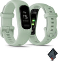 Garmin vívosmart 5, Fitness Tracker, Long-Lasting Battery, Simple Design, Cool Mint Bundle with Microfiber Cleaning Cloth