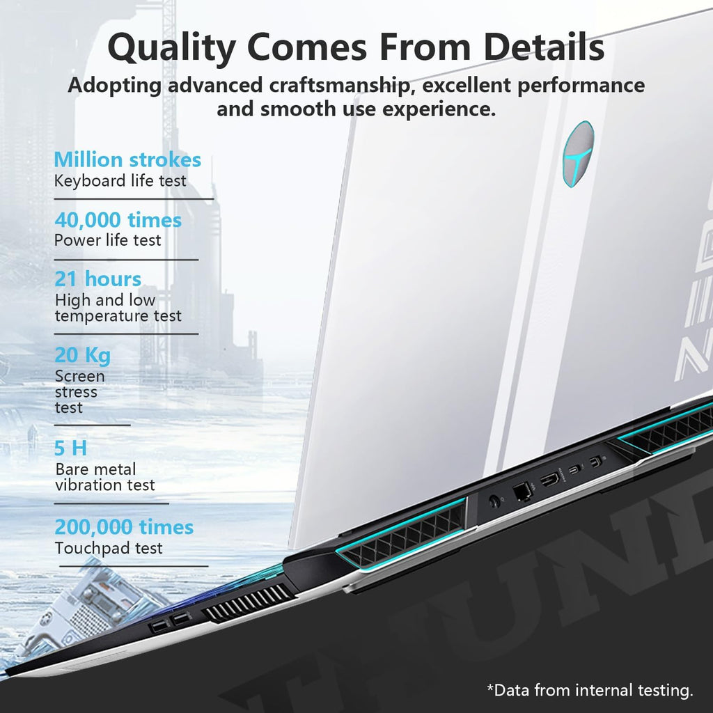 Thunderobot Zero 16 i9 4080 Gaming Laptop, 16' QHD+ 240Hz 2.5K Display, 14th Gen Intel Core i9-14900HX, GeForce RTX 4080, 32GB DDR5 RAM, 1TB SSD, RGB Backlit Keyboard, Wi-Fi 6, Windows 11 Home, White