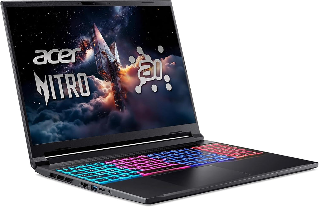 acer Nitro V 16S 16' WUXGA IPS 180Hz Gaming Laptop|Intel Core 7 Processor 240H|NVIDIA GeForce RTX 5060|RGB Backlit|Black| 16GB RAM DDR5 | 1024GB SSD | Windows 11 Home | Bundle with USB 3.0 Hub