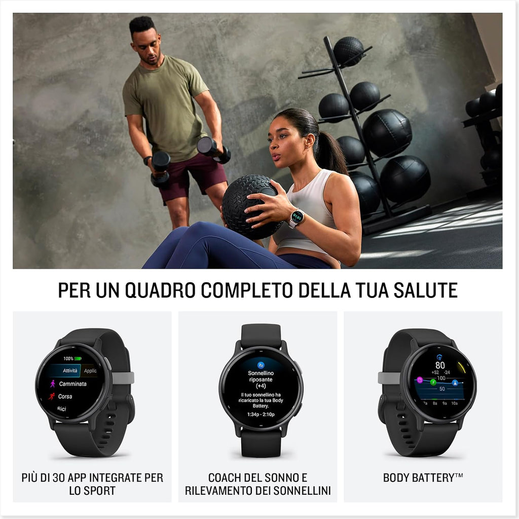 Garmin vívoactive 5, Health and Fitness GPS Smartwatch, AMOLED Display, Up to 11 Days of Battery, Navy