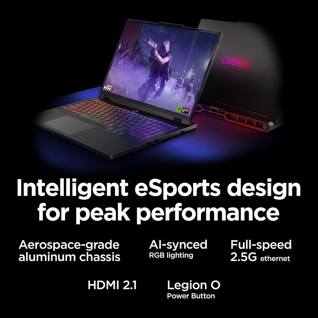Lenovo Legion Pro 7i – AI-Powered Gaming Laptop – Intel® Core Ultra 7 255HX – 16' WQXGA PureSight OLED Display – 240Hz – NVIDIA® GeForce RTX™ 5070 Ti – 32GB Memory – 1TB Storage – PC GamePass