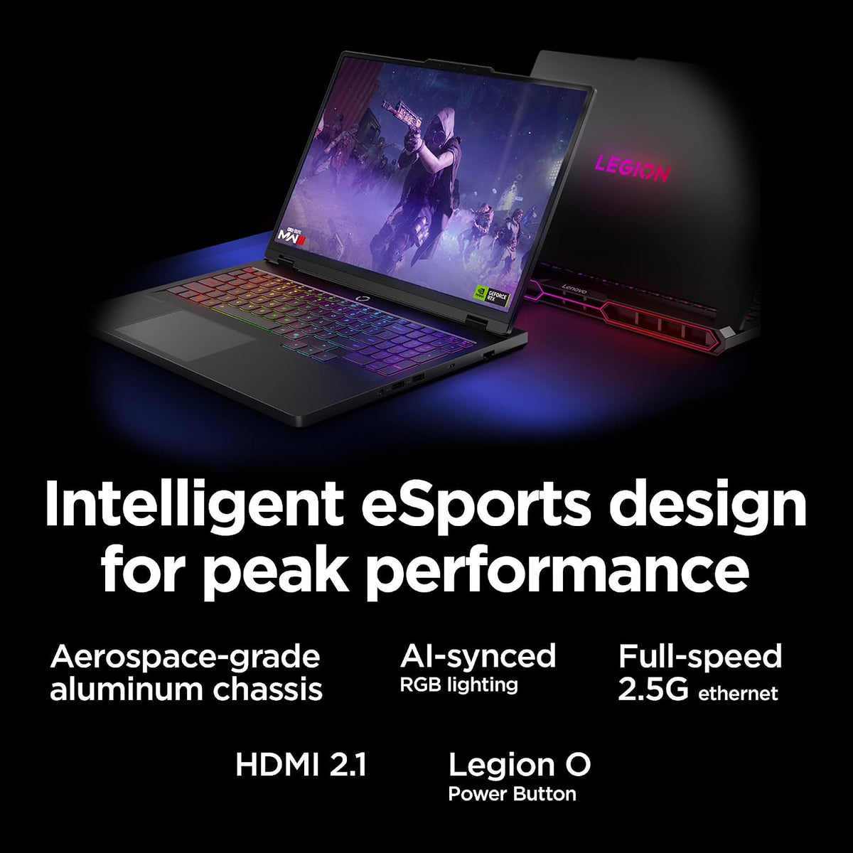 Lenovo Legion Pro 7i – AI-Powered Gaming Laptop – Intel® Core Ultra 7 255HX – 16' WQXGA PureSight OLED Display – 240Hz – NVIDIA® GeForce RTX™ 5070 Ti – 32GB Memory – 1TB Storage – PC GamePass