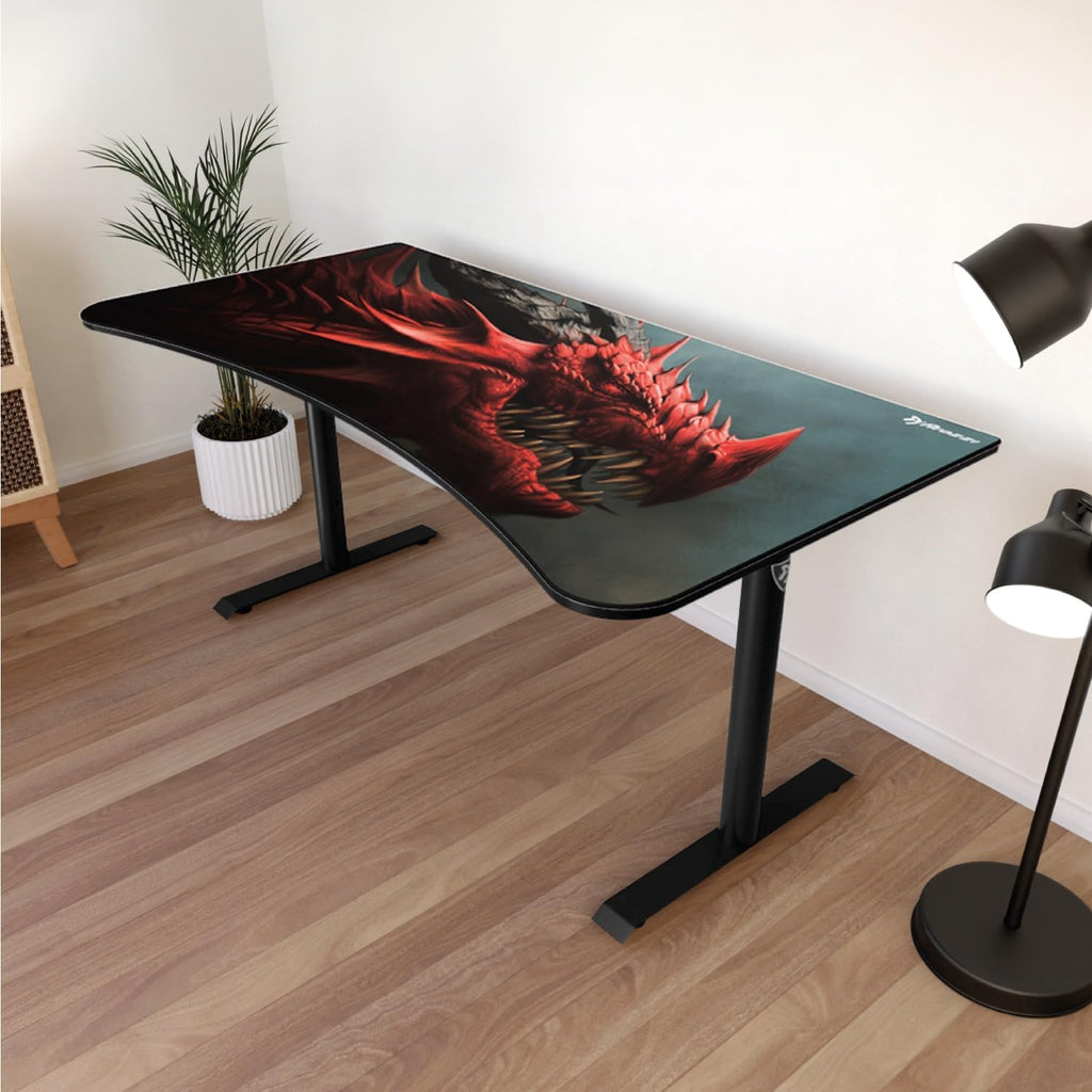 Arozzi Arena Gaming Desk Mat, Full Surface Custom Desk Pad, Interchangeable, Water Resistant & Washable Computer Desk Mouse Pad with Stitched Edges (D001)