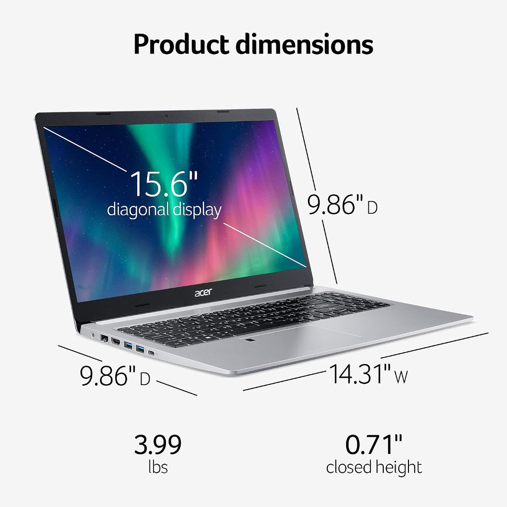 Acer Aspire 5 A515-46-R3UB | 15.6' Full HD IPS Display | AMD Ryzen 3 3350U Quad-Core Mobile Processor | 4GB DDR4 | 128GB NVMe SSD | WiFi 6 | Backlit KB | FPR | Amazon Alexa | Windows 11 Home in S mode