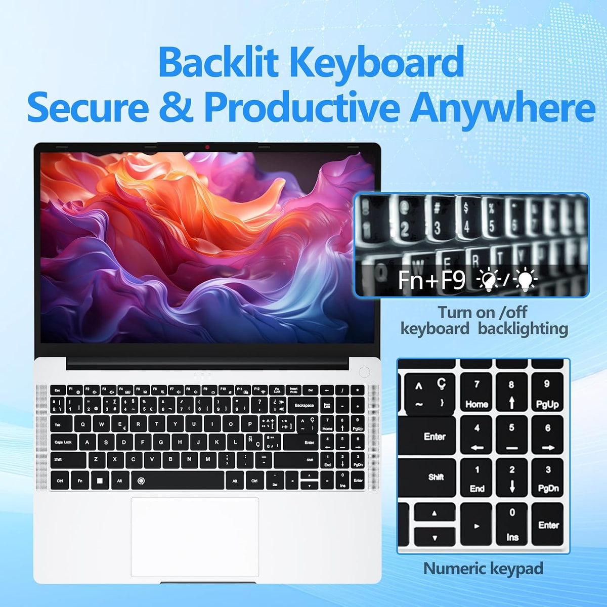DUNHOO Laptop with Ryzen 7430U Processor(6C/12T,up to 4.3GHz) (Beat i7-1355U), Laptop Computer Win 11 Pro, Traditional Laptops 16GB DDR4 1TB SSD 15.6' Full HD IPS Display 1MP Camera Type-C BT 5.