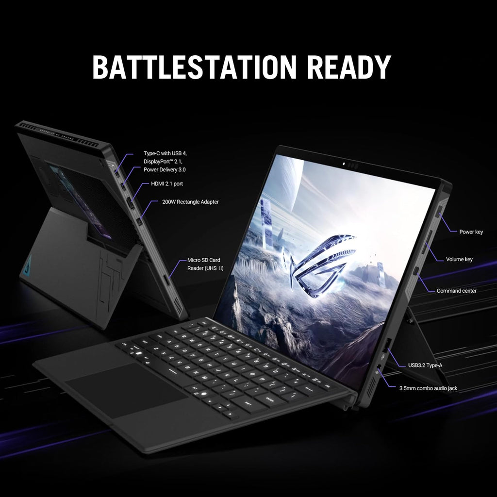 ASUS ROG Flow Z13 2.5K 180Hz 3ms ROG Nebula Touchscreen 13.4' Convertible 2-in-1 Gaming Notebook AMD Ryzen AI MAX+ 395 32GB RAM 1TB SSD Off Black