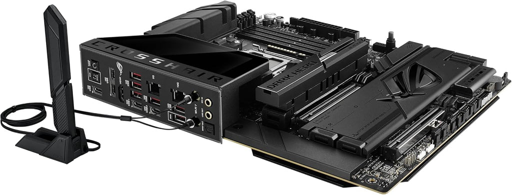 ASUS ROG Crosshair X870E Dark Hero ATX Motherboard, 20+2+2 Power Stages, DDR5 Slots, PCIe® 5.0, Five M.2 Slots, 3D VC M.2 heatsink, USB4®, AI Cache Boost, PCIe Slot Q-Release, AIO Q-Connector