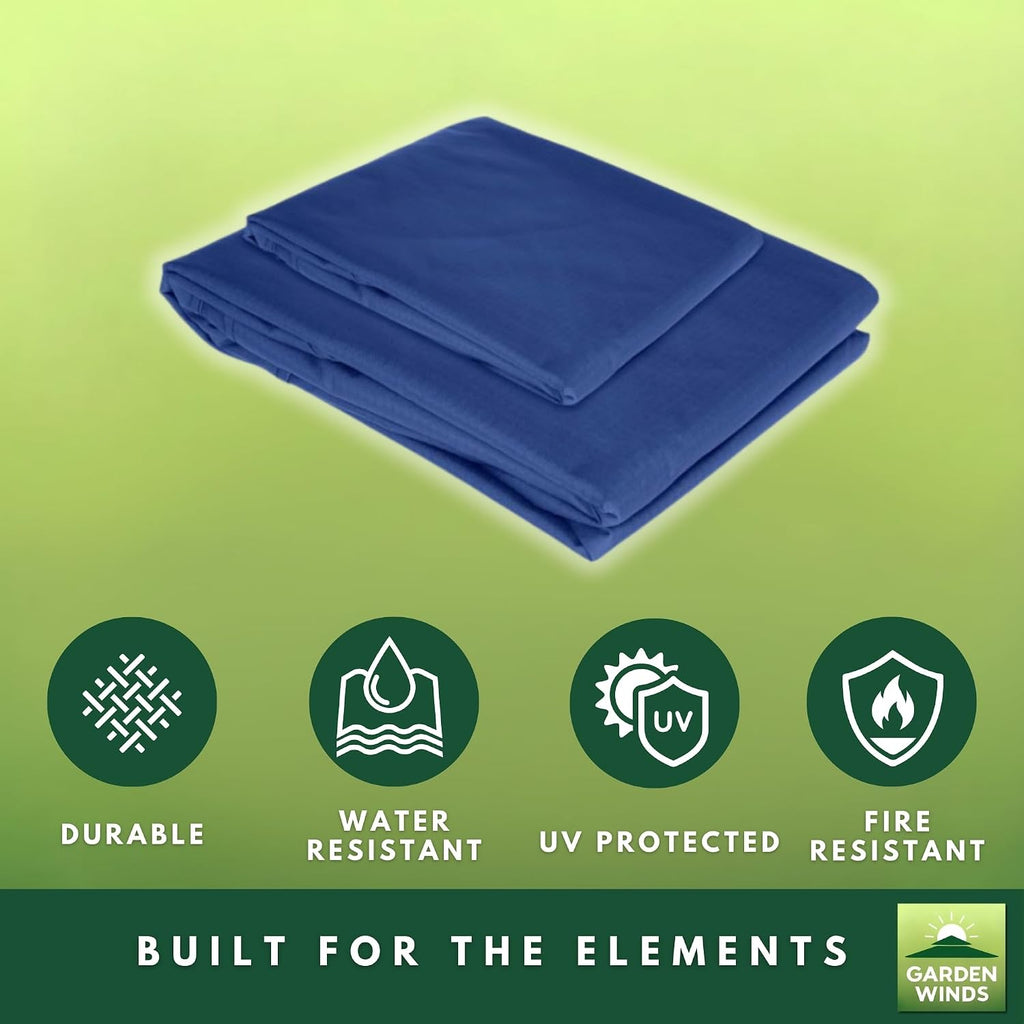 Garden Winds Reinforced RipLock 350 Replacement Canopy Top Cover Compatible with South Hampton 11' x 13' Gazebo Models L-GZ215PST-A, L-GZ659PST, 810138517, 810046339, A111011500 - True Navy